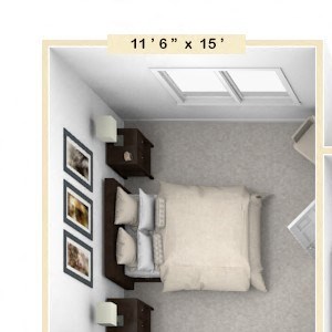 C1 - 3 Bed - 2 Bath Floor Plan C1 - 3 Bed - 2 Bath Floor Plan at Avant Apartments, Indiana, 46032